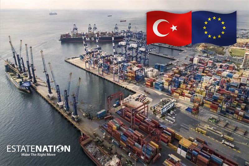 Turkey's trade surplus with the European Union during 2019